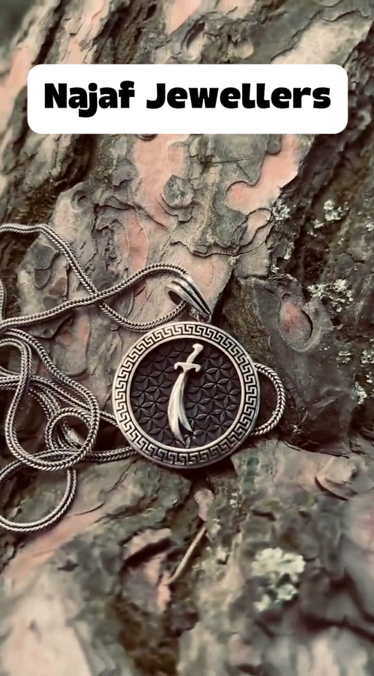 Fancy Black Zulfiqar Necklace